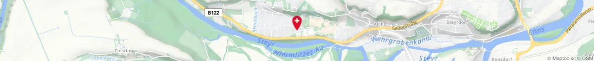 Map representation of the location for Gründberg Apotheke in 4400 Steyr